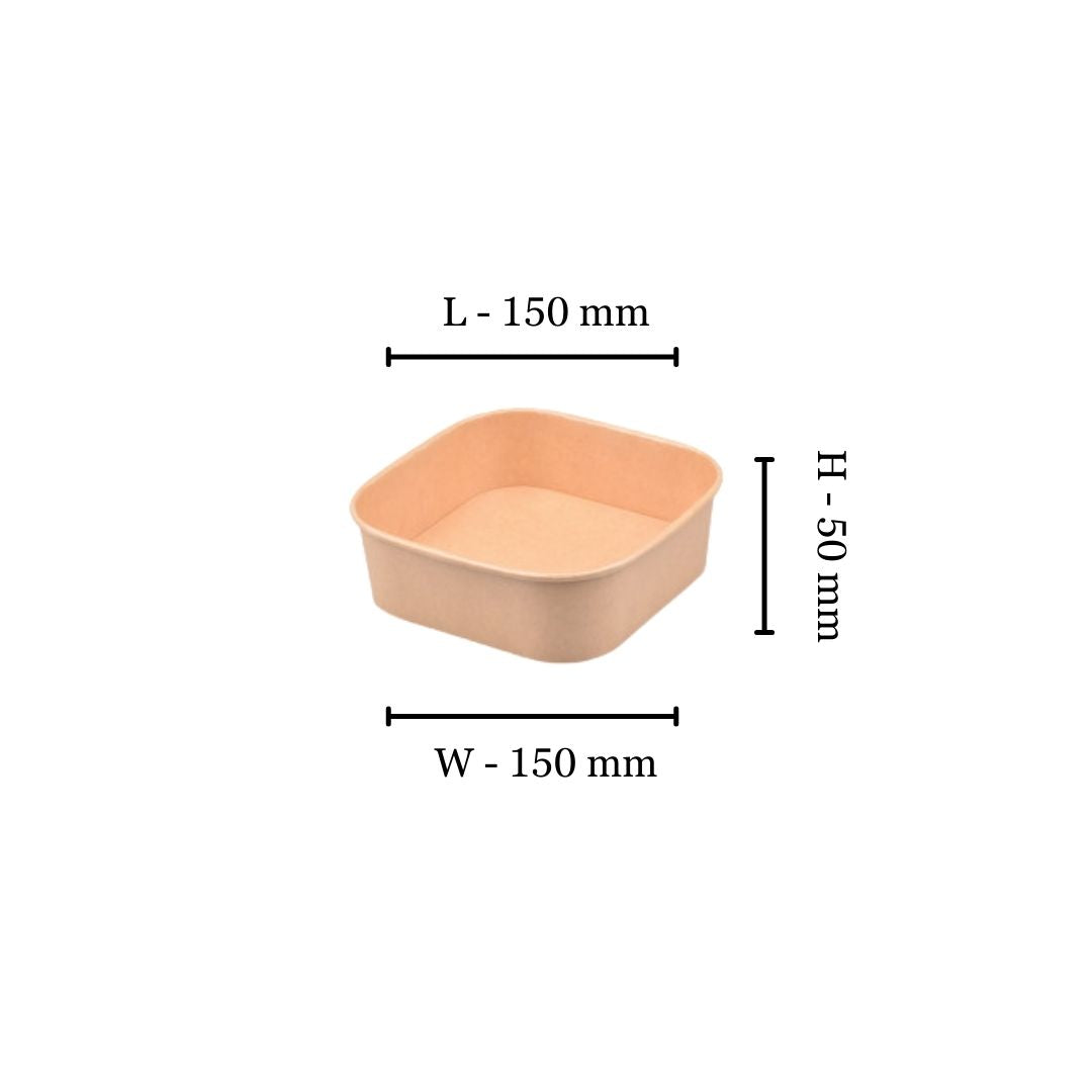 Kraft Square Kraft Bowl 1000ml (50 per pack)
