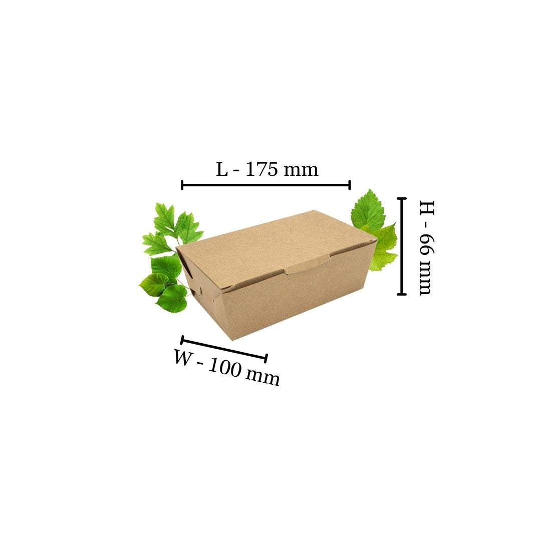 Natural Kraft Small Deli Box - 175x100x66mm (Pack of 50)