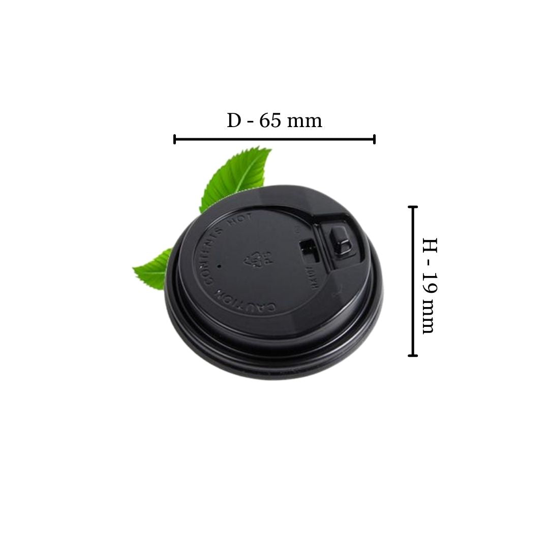 Black PS espresso cup lid (50 Per Pack)