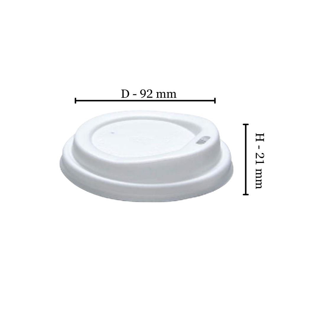 350ml/500ml White Sip Lid (PS) (Pack of 50)