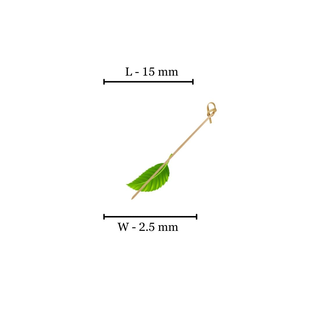 Bamboo Knotted Skewers 150x25mm (Pack of 50)