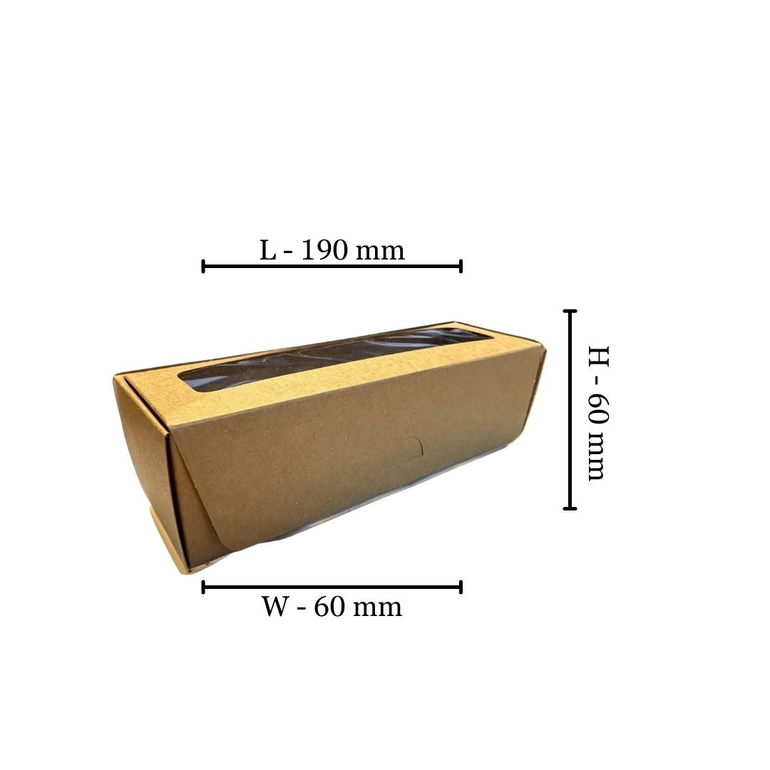 Log Carton with window 190x60x50 (50 per pack)