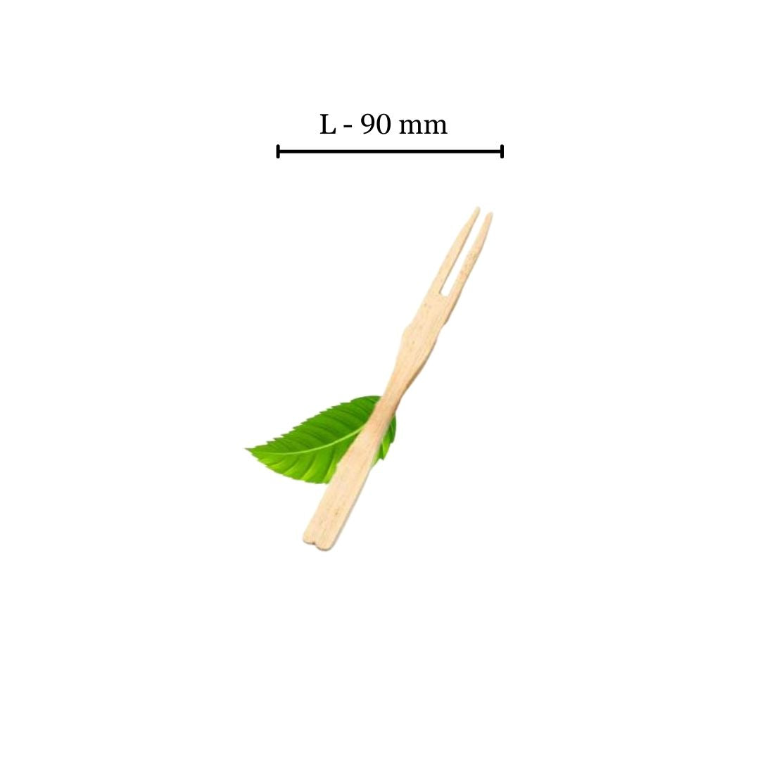 Bamboo Chip Fork - 9cm (Pack of 100)