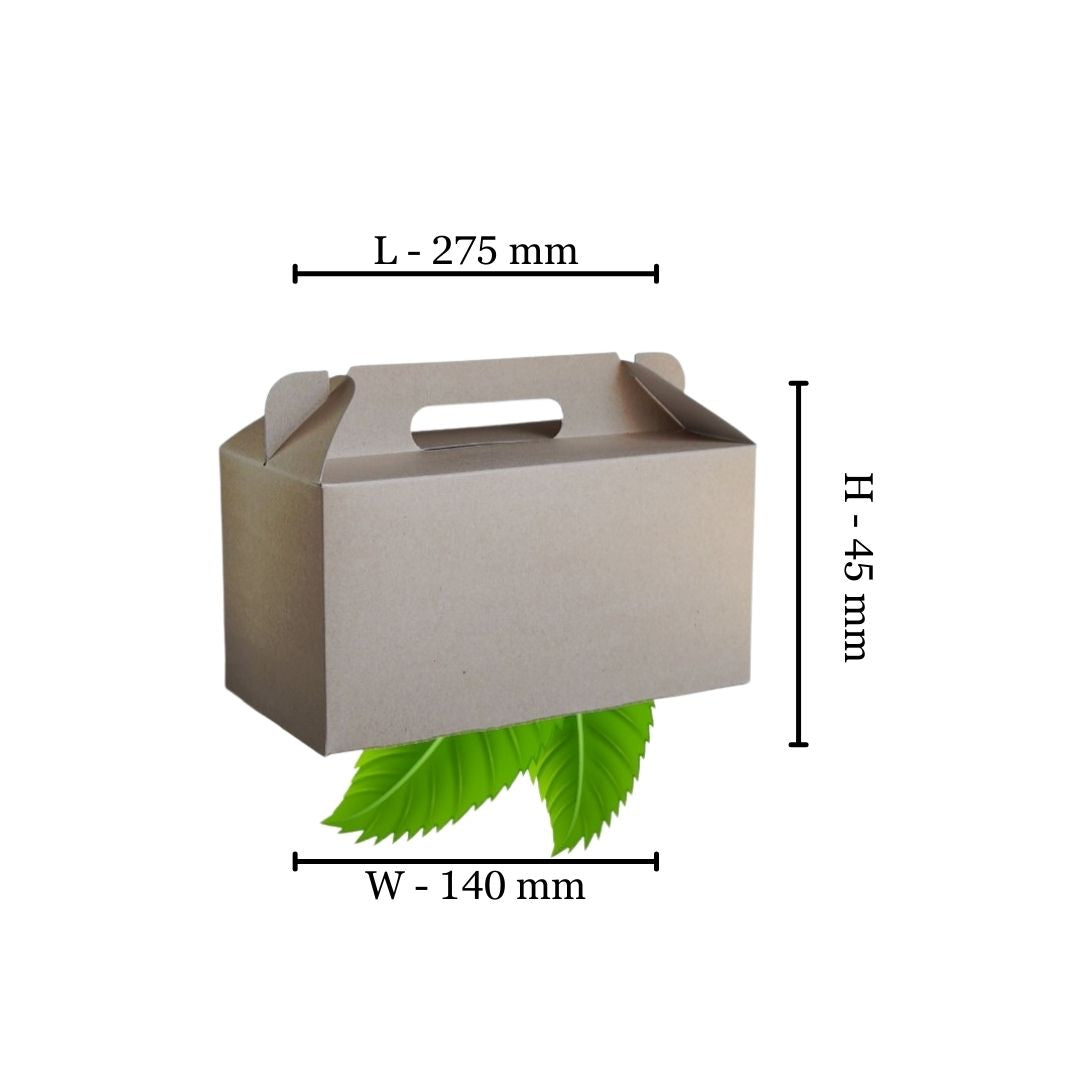Compostable Valkraft Brown Breakfast Box - 50 Per Pack)
