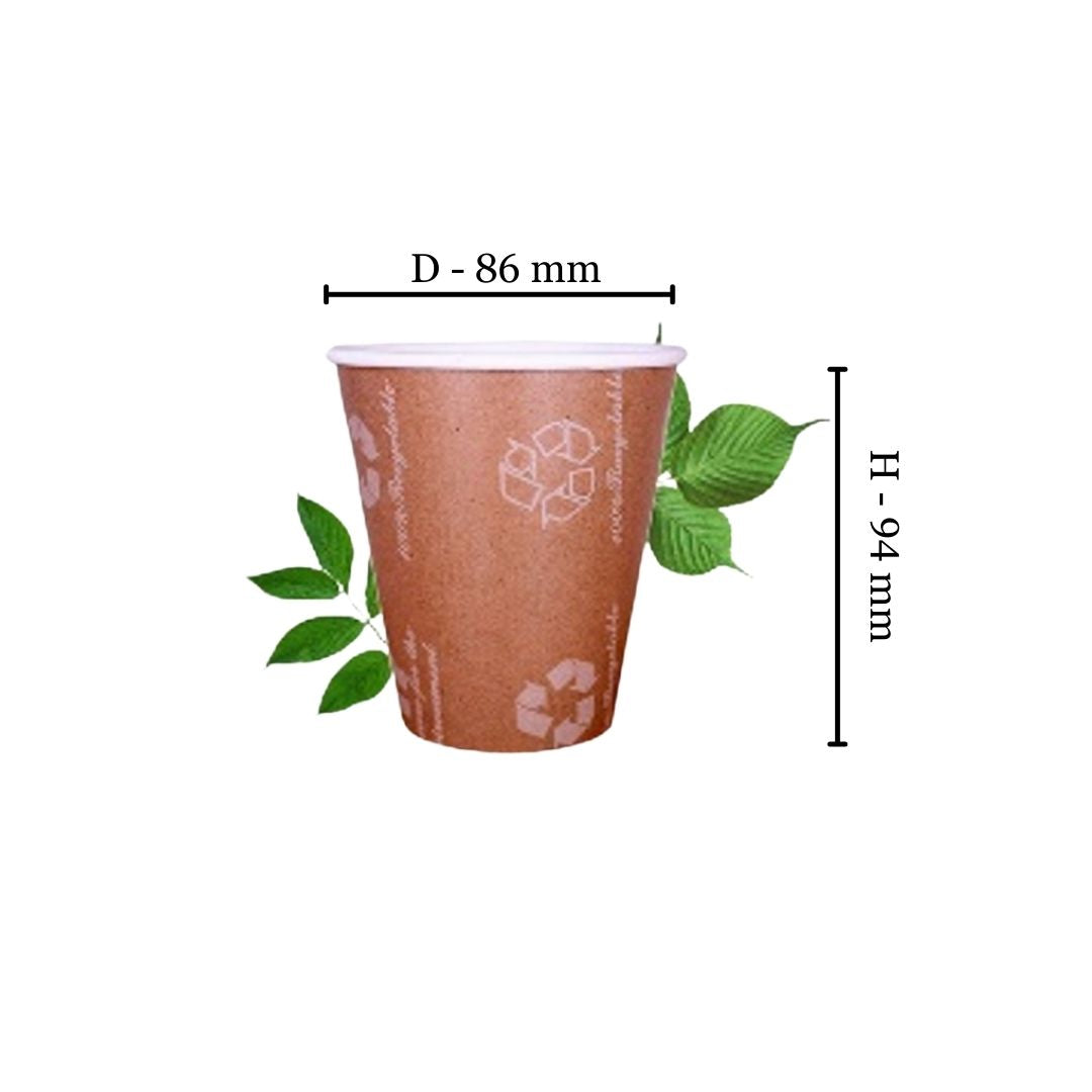 Recyclable 250ml Triple Wall Kraft Cup (Pack of 25)