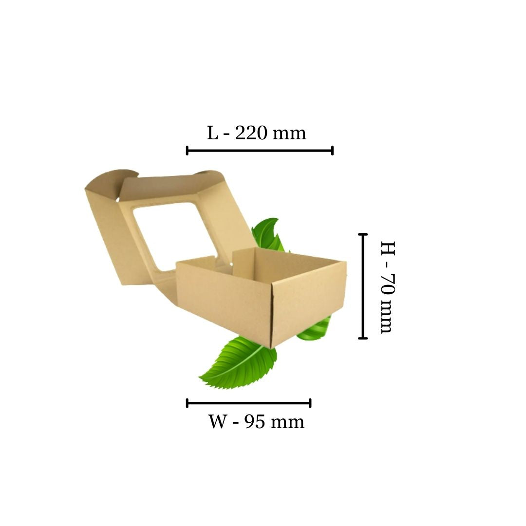 Log Cake Carton with window 220x95x70 (pack of 50)