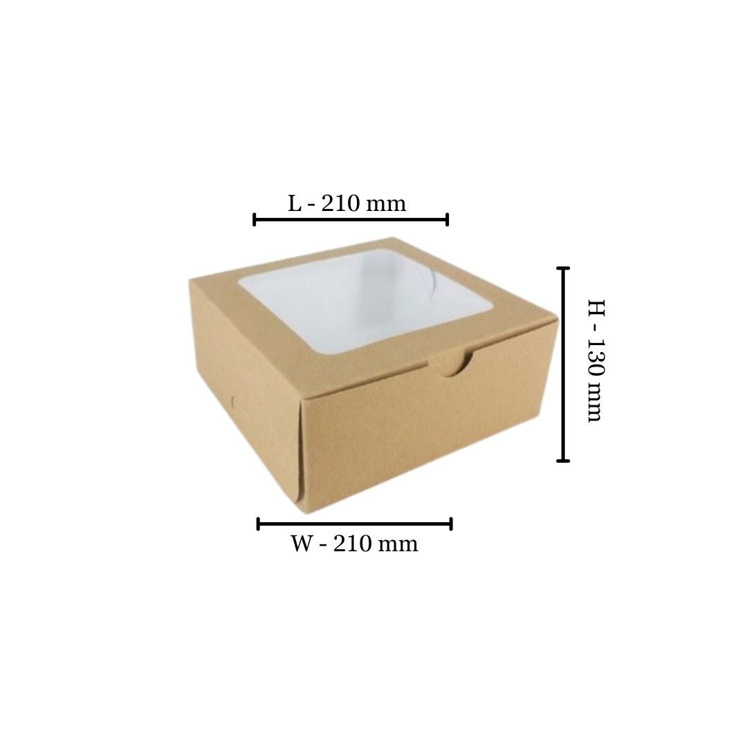 Freezer grade Cake Box - 8" - 210x210x130mm (Pack of 25)