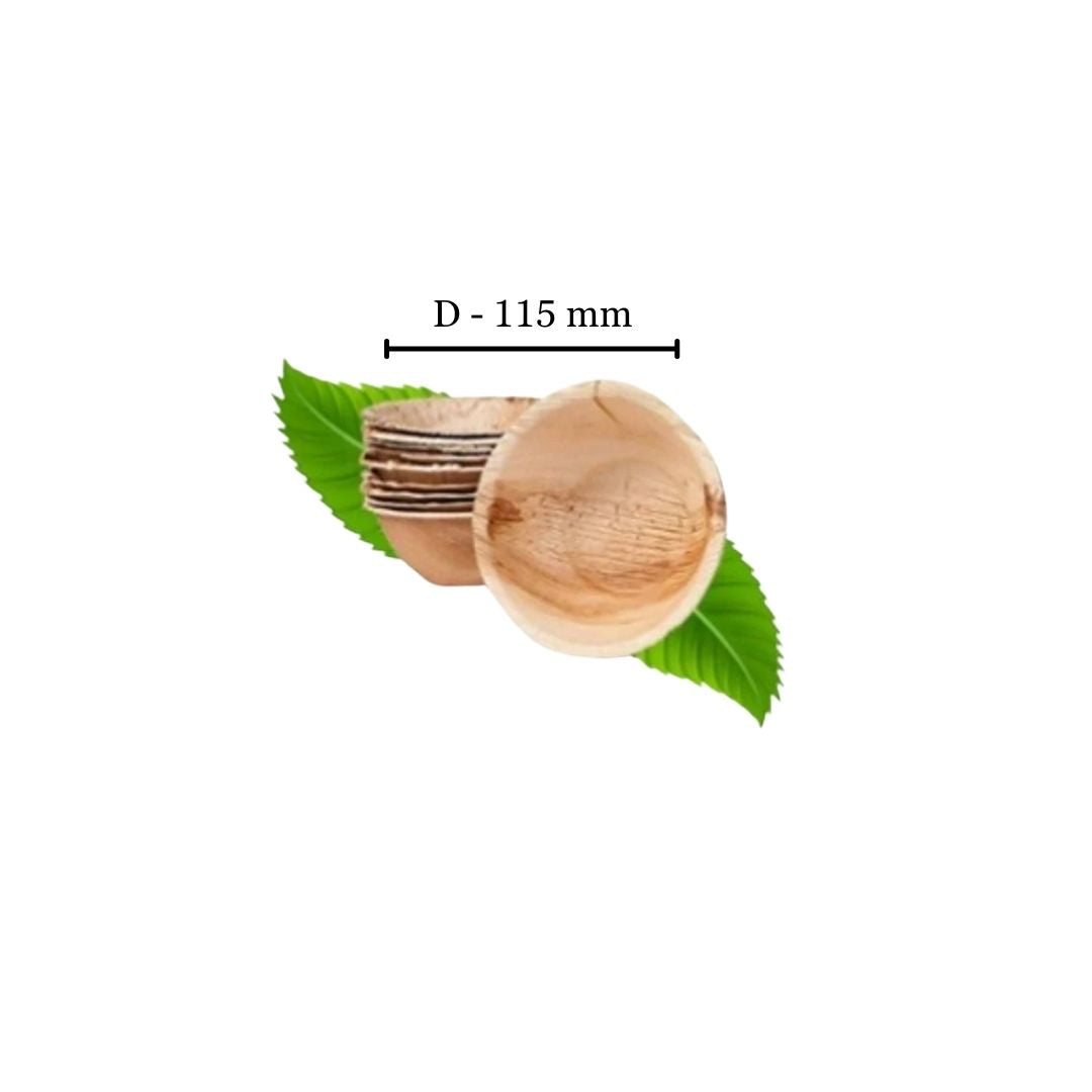 15cm Palm Leaf Round Deep Bowl (pack of 8)