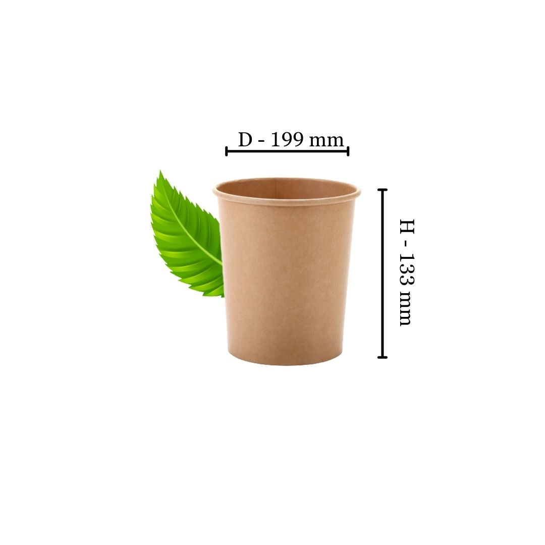 Recyclable 1000ml Kraft Ice Cream/Soup Tub (Pack of 25)