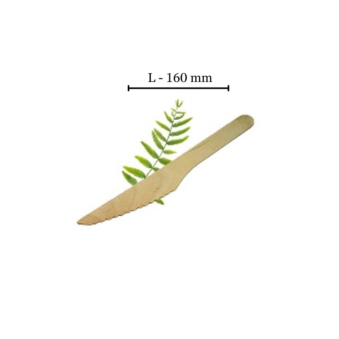 Wooden L160mm Knife (Pack of 100)