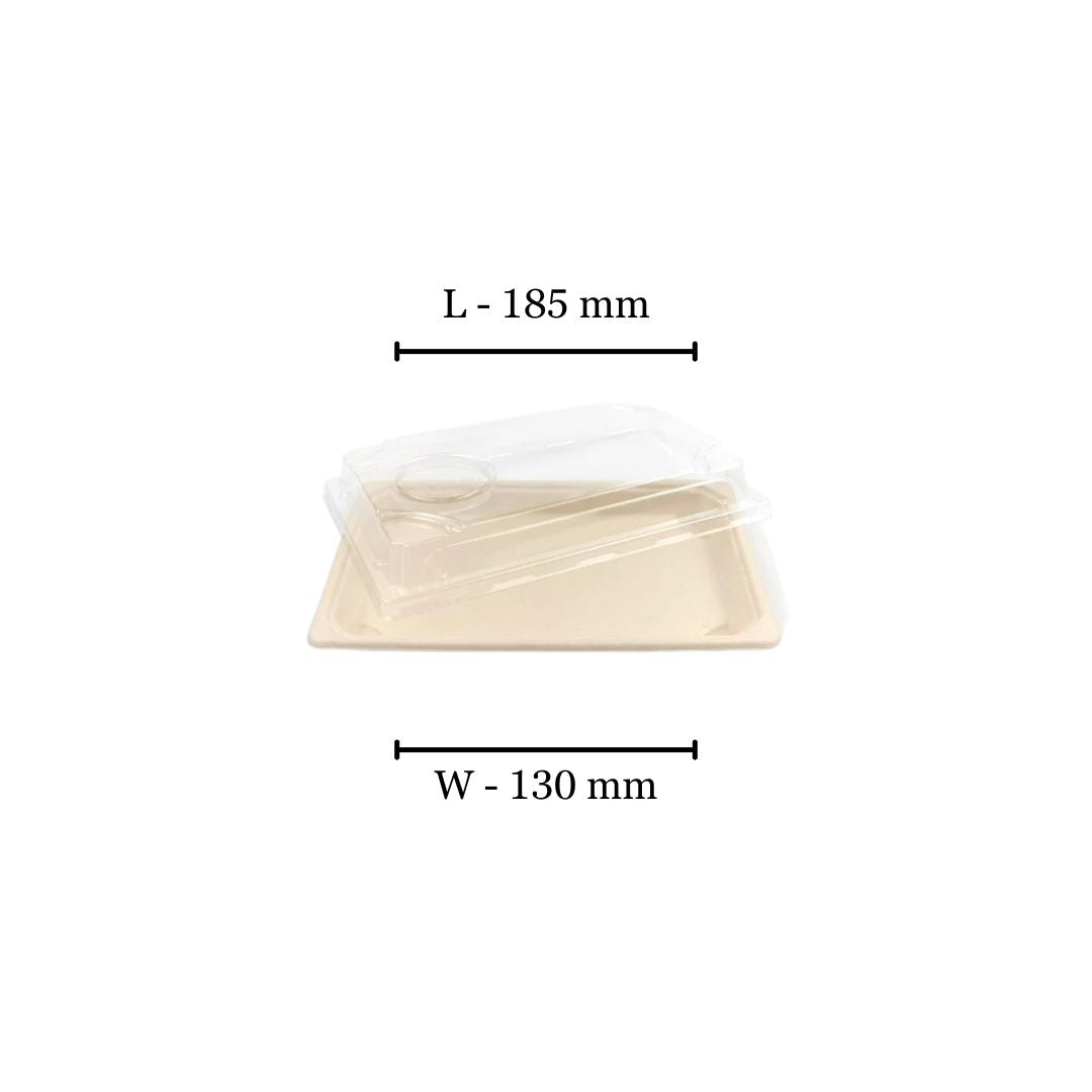 Bagasse Large Sushi Tray 217 x 136mm (Pack of 100)