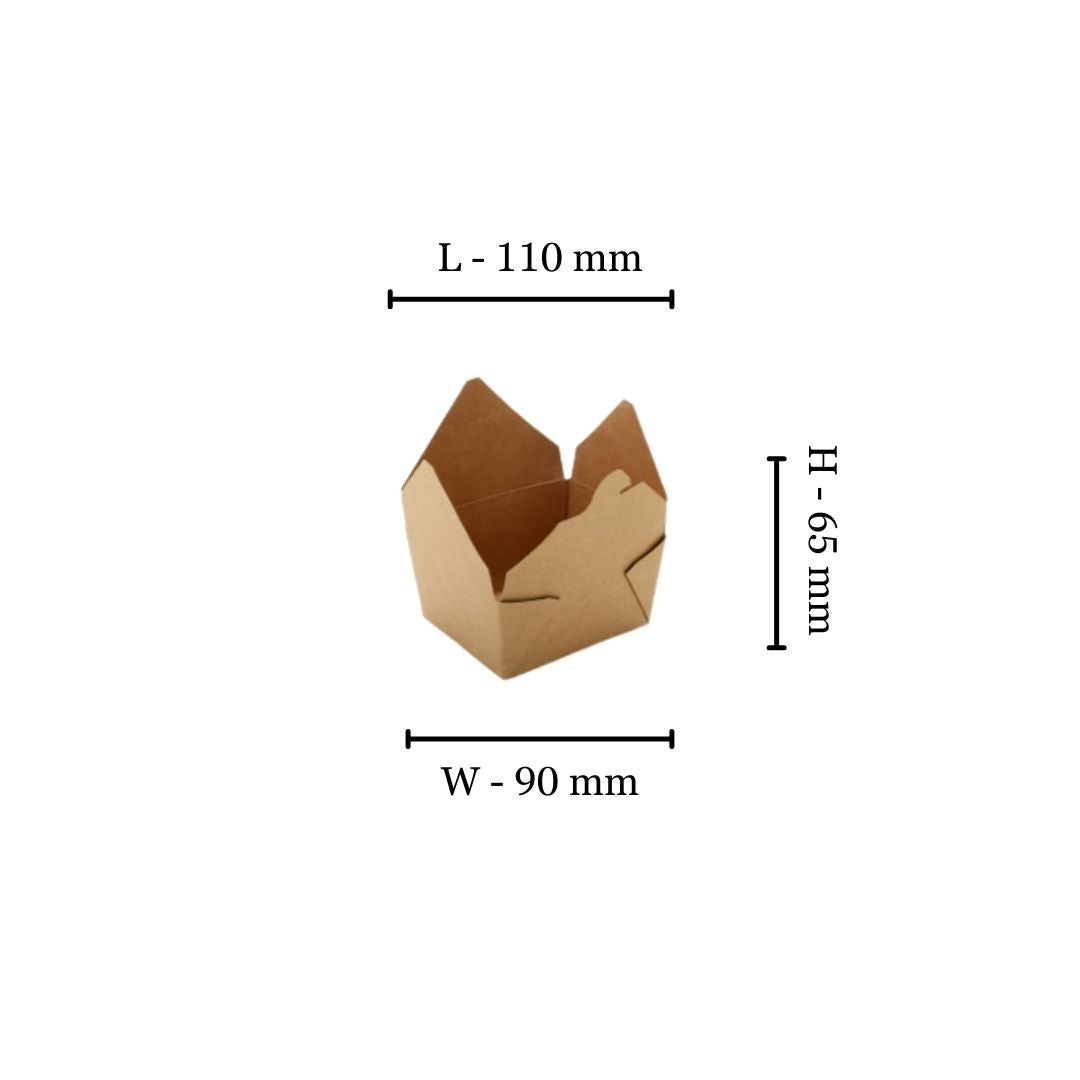 500ML premade kraft food lunch box (Pack of 50)