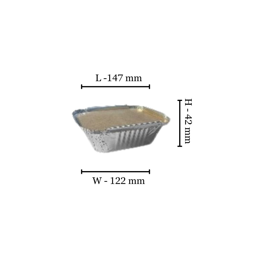 Foil Tray W4133 - 147x122x42mm (465ml) (Pack of 125)
