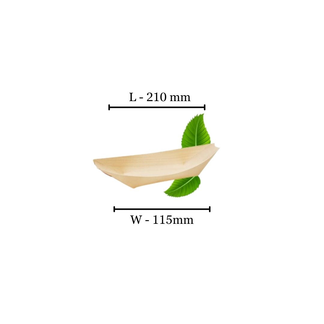 Bamboo Boat Large - 210x115mm (Pack of 50)