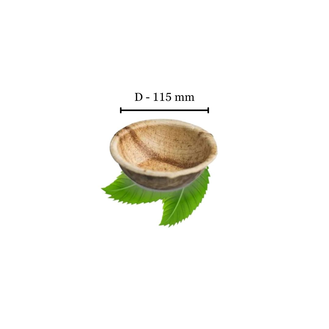 11.5cm Palm Leaf Round Dip Bowl (pack of 10)