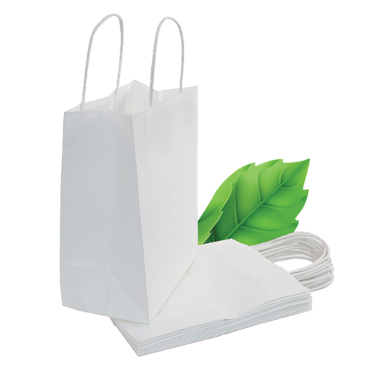 WHITE PAPER GIFT BAG (15x20cm) PACK OF 12