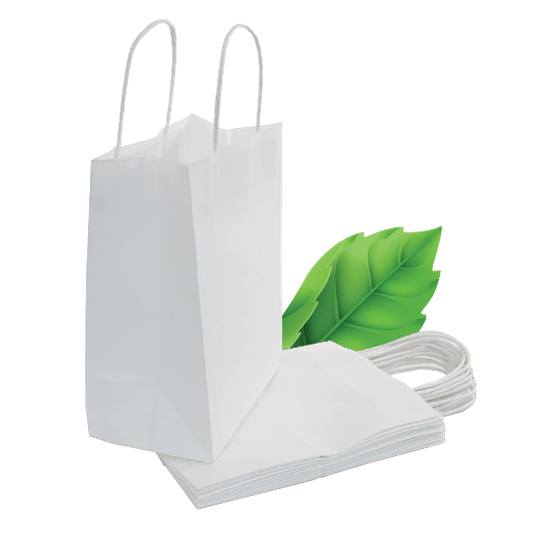 WHITE PAPER GIFT BAG (15x20cm) PACK OF 12