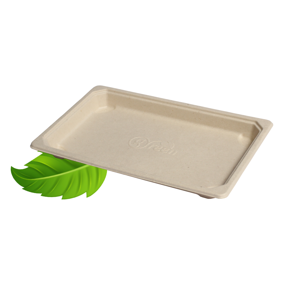 Sushi Tray 165 x 117mm (small) - Bagasse (100 per pack)
