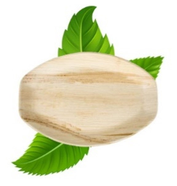 38cm Palm Leaf Oval Platter (Pack of 3)