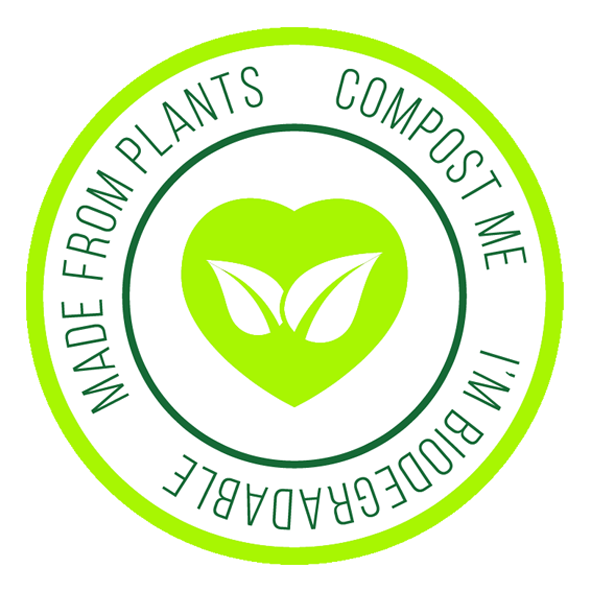 Biodegradable Generic Green Stickers D32mm - 48/Sheet