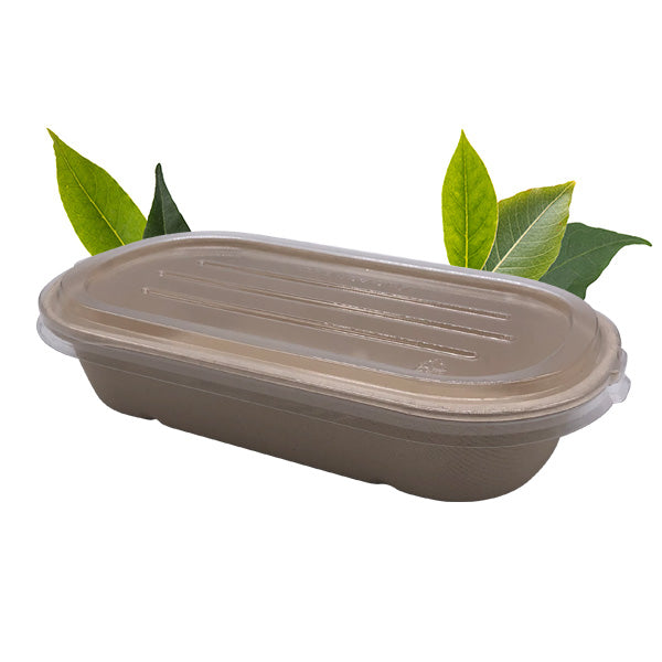 Bagasse Single Compartment 850ml (50 Per Pack)