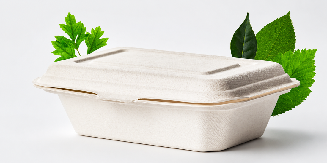 Best bagasse takeaway container supplier in Johannesburg for restaurants, eco-friendly biodegradable food packaging.