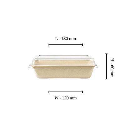 PET Lid for BDG0345 - 180x120x40mm (50 per pack)