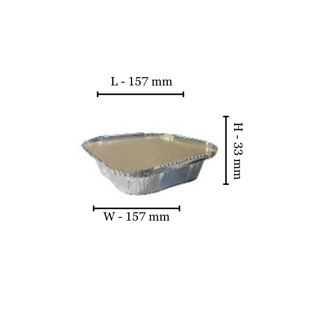Foil Tray W4173 - 164x164x40mm (550ml) (Pack of 125)
