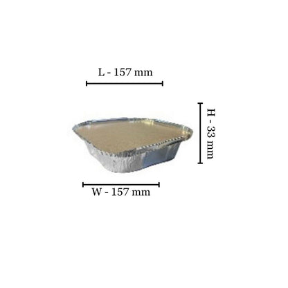 Foil Tray W4173 - 164x164x40mm (550ml) (Pack of 125)