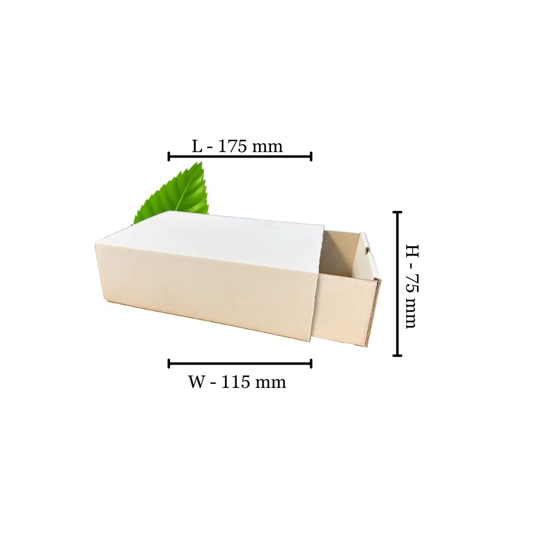 Plain White Sleeve & Base Box - Small 175x115x75mm (Pack of 10)