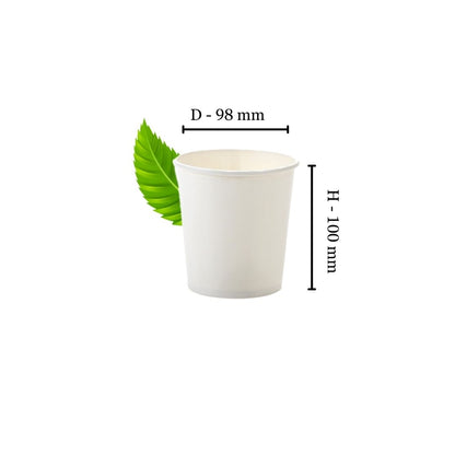 Recyclable 500ml White Ice Cream/Soup Tub (Pack of 25)