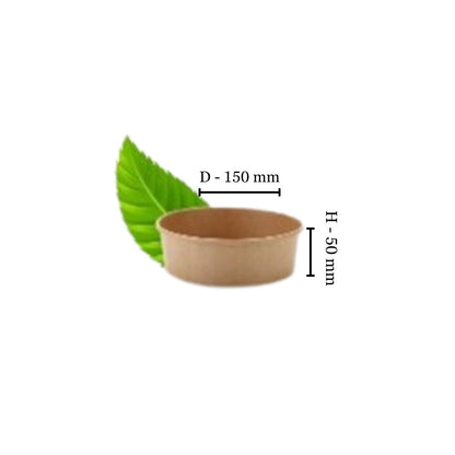 Recyclable Kraft Salad Bowl 500ml (Pack of 50)