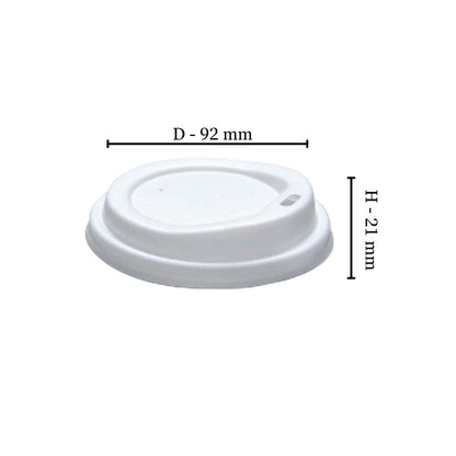 350ml/500ml White Sip Lid (PS) (Pack of 50)