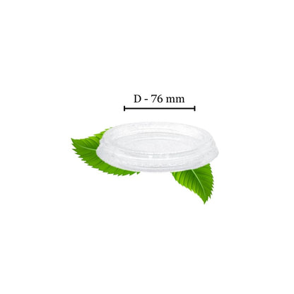 Flat PLA Multi-fit lid - 76mm (50 per pack)