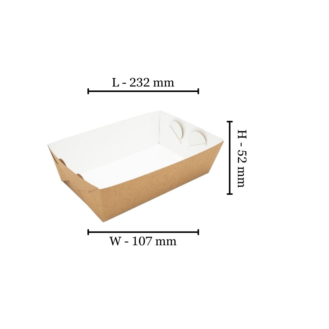Natural Kraft Open Deli Box Large (23x10.5x5.5cm) (50 Per Pack)