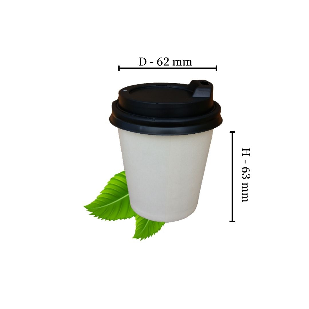 Recyclable Single Wall White 100ml Espresso Cup (Pack of 50)