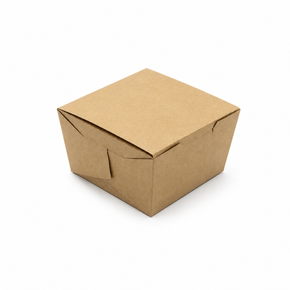 Natural Kraft Small Burger Box - 95x95x65mm (Pack of 50)