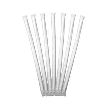 WHITE PAPER STRAW 8mm x 190mm, 1400 per case