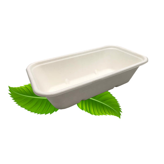 Bagasse 1000ml Rectangular Container Base only (Pack of 50)