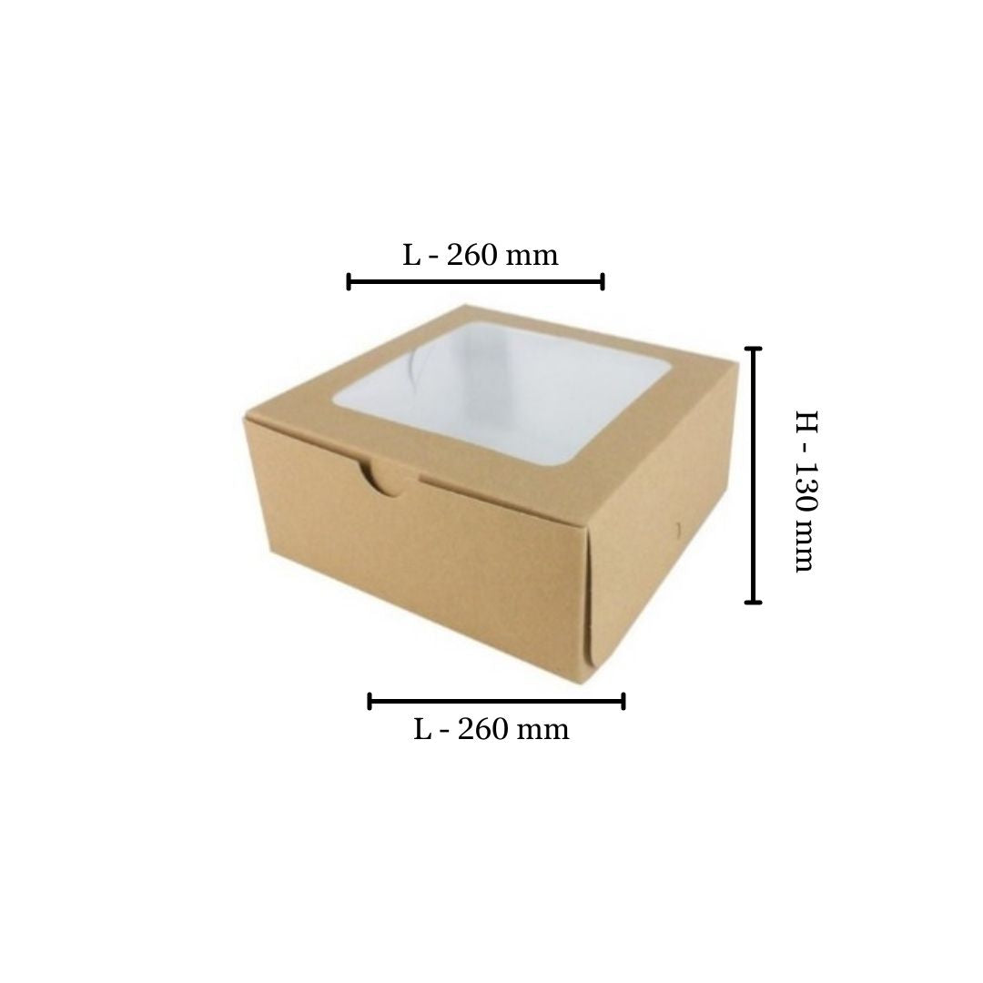 Freezer grade Cake Box - 10" - 260x260x130mm (Pack of 25)