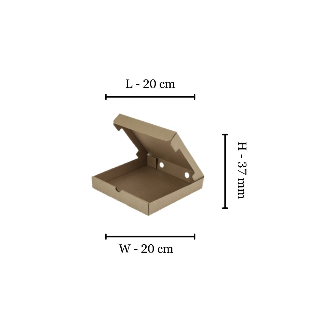 Small Pizza Box Smart Flute Kraft 20cm x20cm (50) – Enviromall