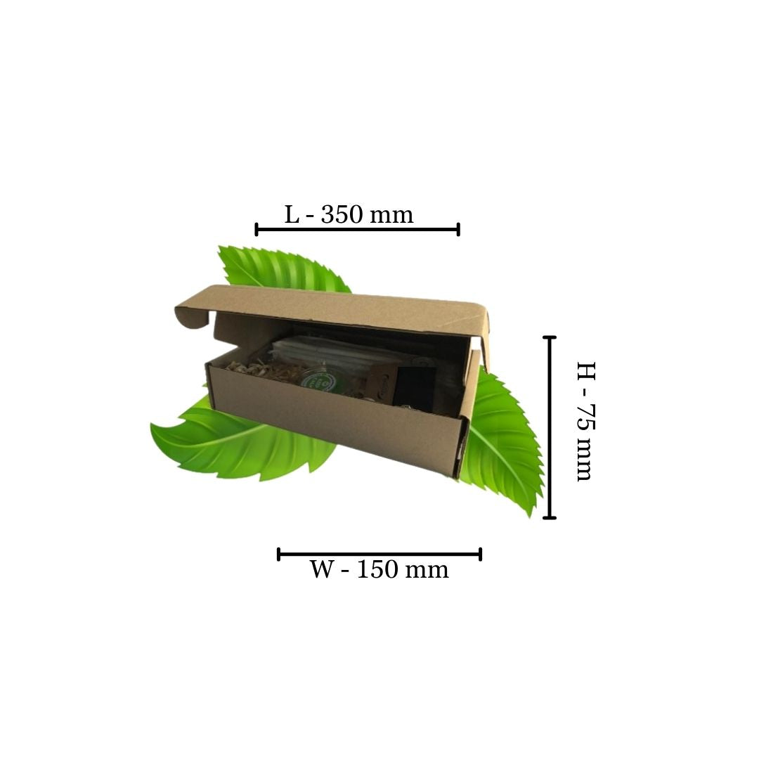 Self-Locking Box Medium Kraft Box - 350x150x75mm - (Pack of 10)
