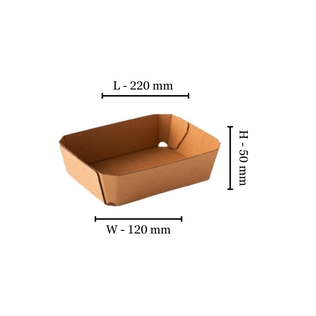 Corrugated Produce Tray - Deep - 220x120x50mm - (Box of 260)