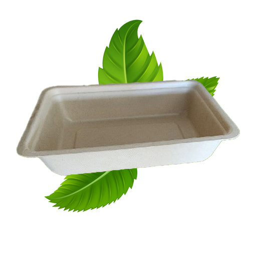 Bagasse Tray 180 x 120 x 40mm (50 per pack)