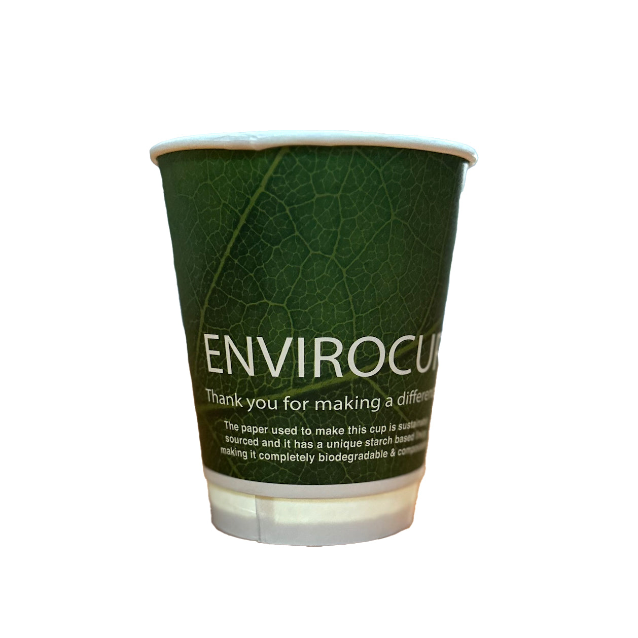 350ml Biodegradable Green Double Wall Coffee Cup (non ENVIRO CUP) Pack of 50