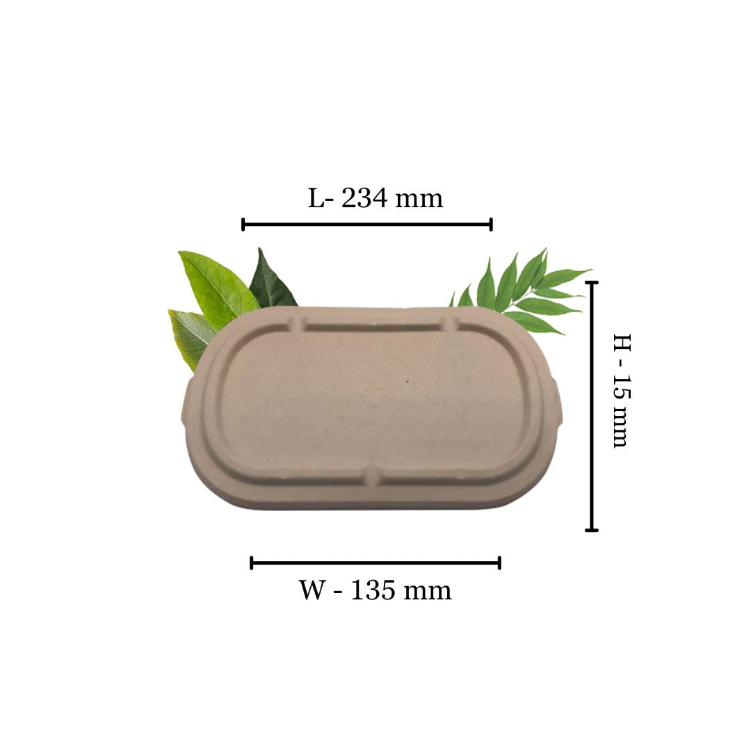 Bagasse Multi-fit lid - fits bagasse BSC & B2C850/1000 container  (Pack of 50)