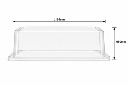 50mm (high) PET Lid for Sushi Tray - Fits BDG0353 (Pack of 100)