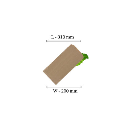 Flat Paper bag Size 4 Kraft - 200mm x 310mm (Pack of 1000)