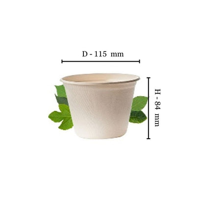 Bagasse 500ml Noodle Bowl (Pack of 50)