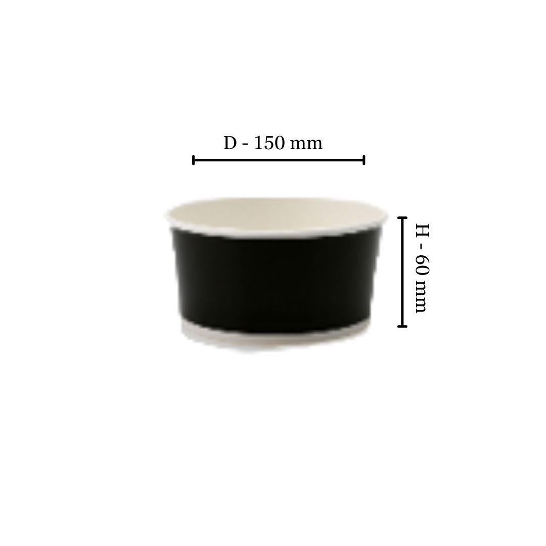 Recyclable Black Salad Bowl 750ml (Pack of 50)